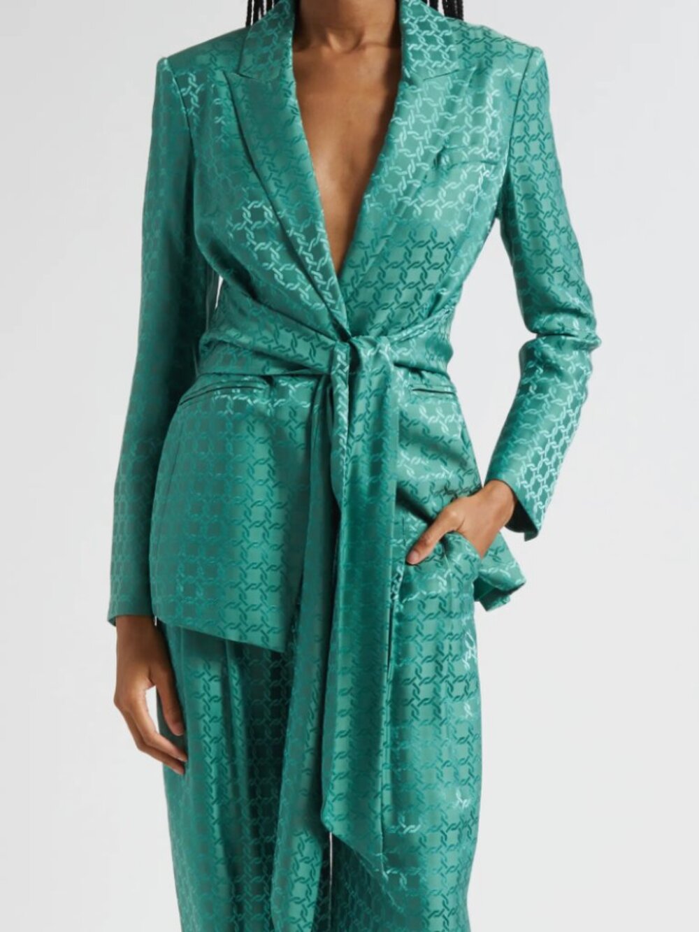 NWOT Veronica Beard Silk Patterned Pantsuit + Tank - Picture 1 of 16